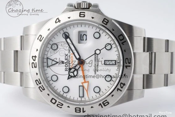 MiroTime 0117 Versatile Explorer II 42mm 216570 Black 904L SS JDF 1:1 Best Edition White Dial on Bracelet VR3285 CHS V 2174